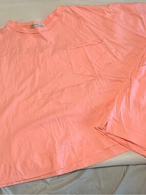Zenana Outfitters Pink Crewneck Tee & Shorts